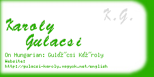 karoly gulacsi business card